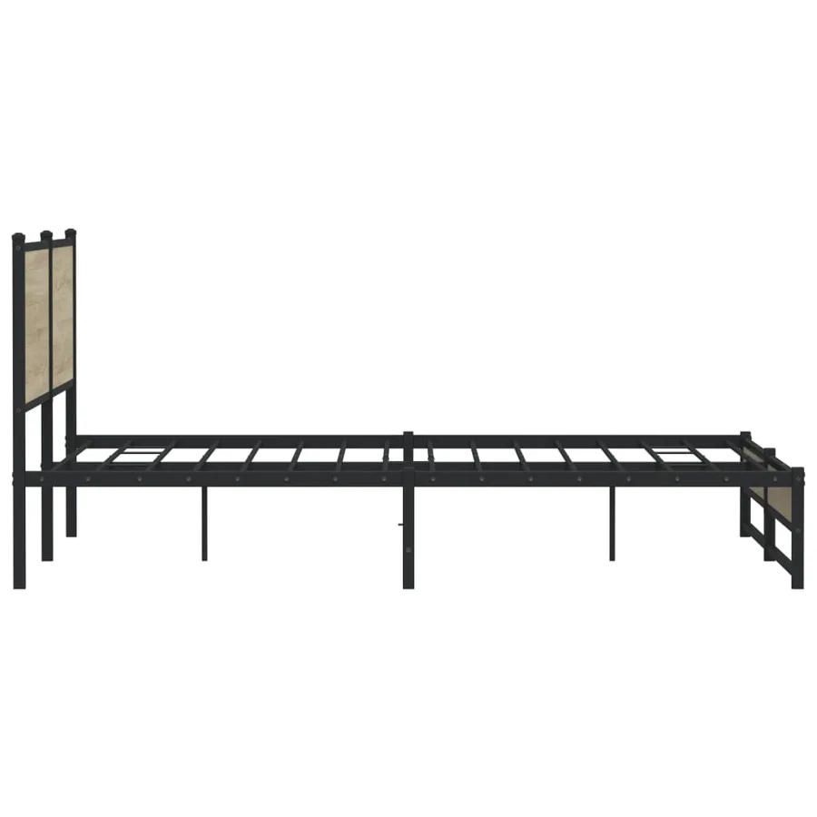 Cadre de lit en métal sans matelas chêne sonoma 180x200 cm - 6