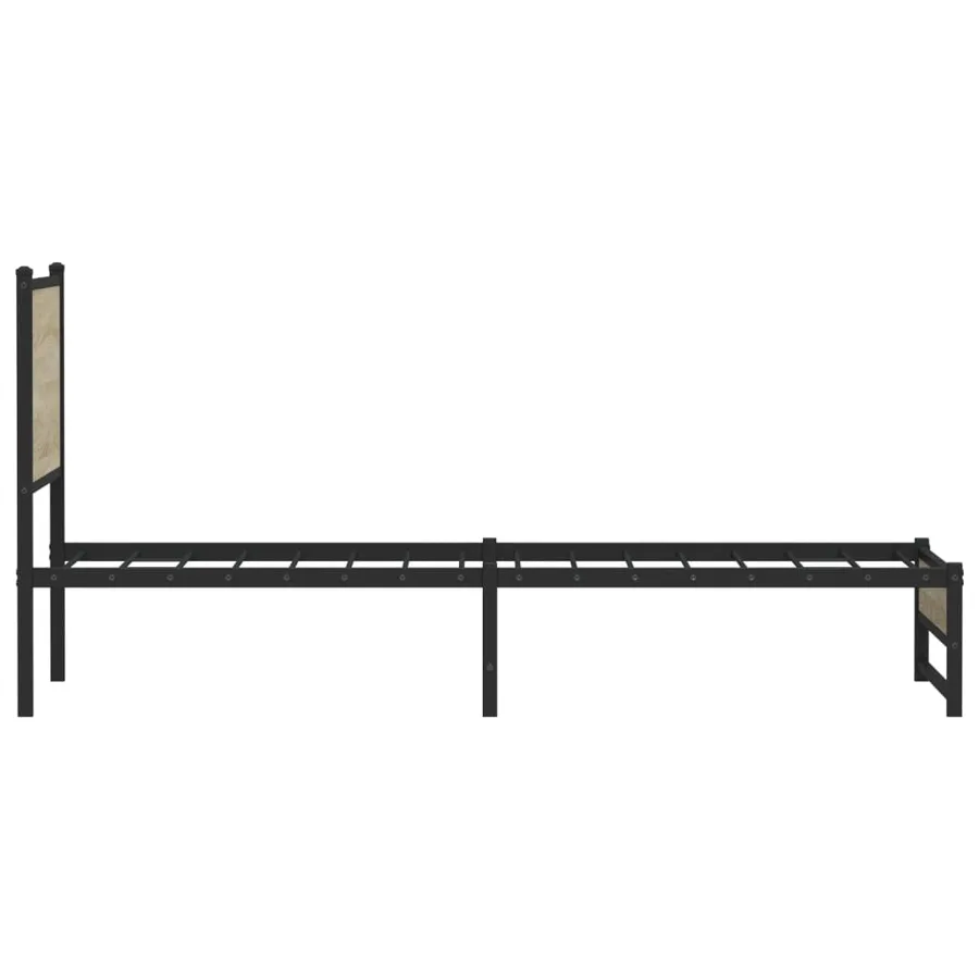 Cadre de lit en métal sans matelas chêne sonoma 90x200 cm - 6
