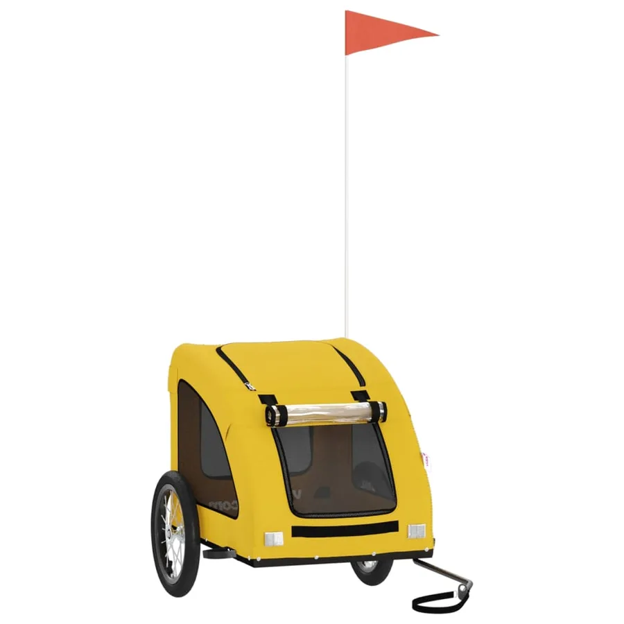 Remorque de vélo pour animaux de compagnie jaune - 2