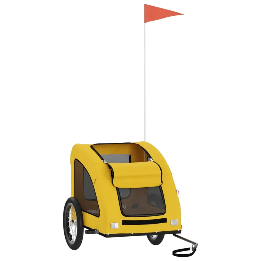 Remorque de vélo pour animaux de compagnie jaune - 3