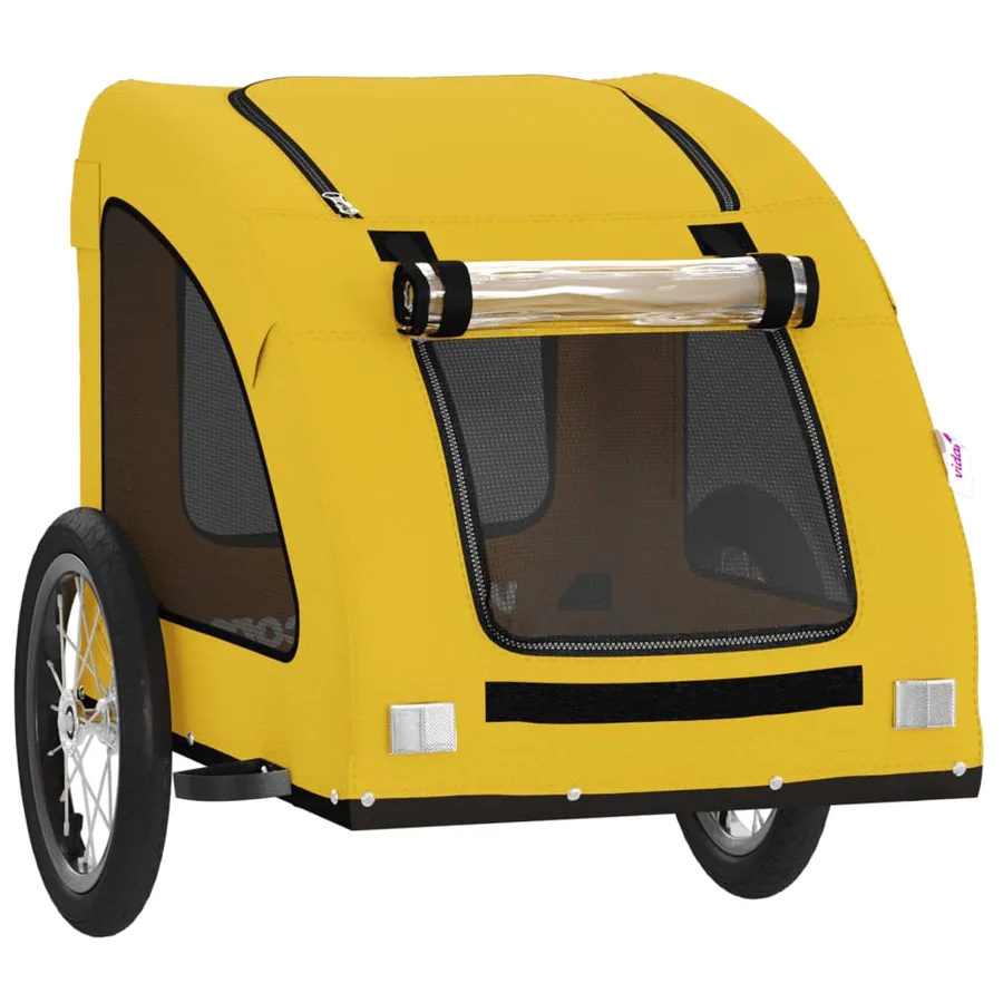 Remorque de vélo pour animaux de compagnie jaune - 5