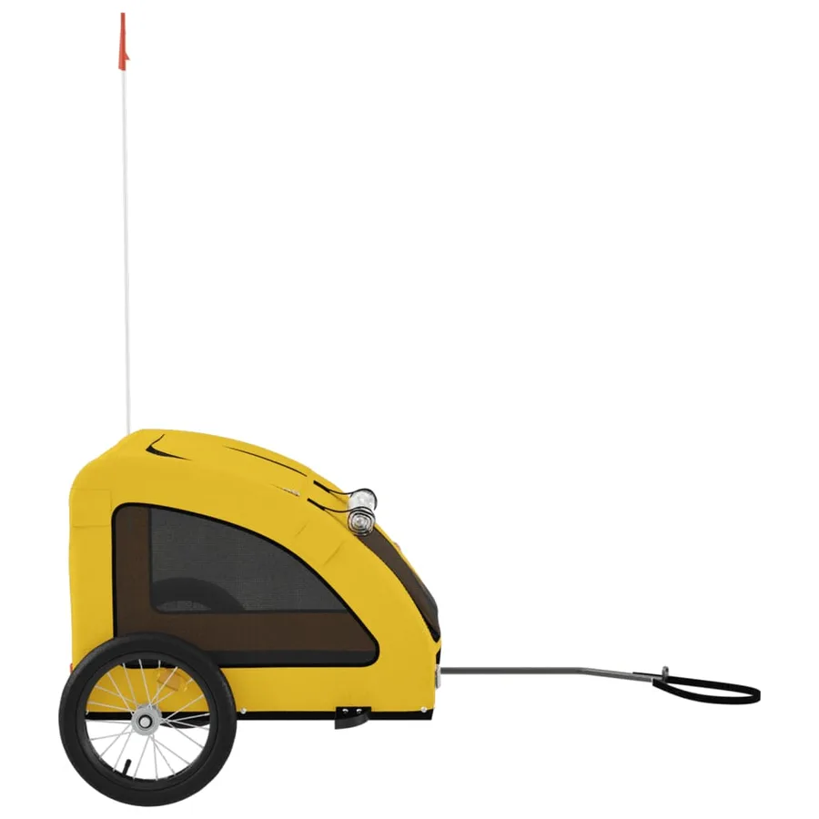 Remorque de vélo pour animaux de compagnie jaune - 6