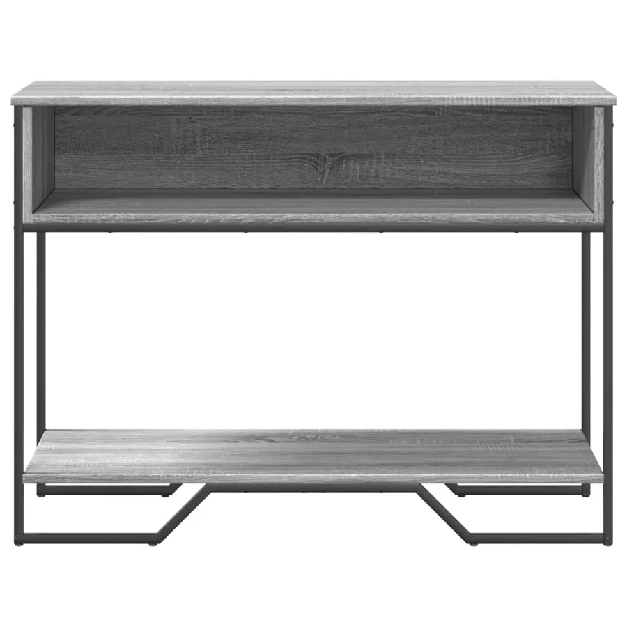 Table console sonoma gris 100x35x74,5 cm bois d'ingénierie - 4