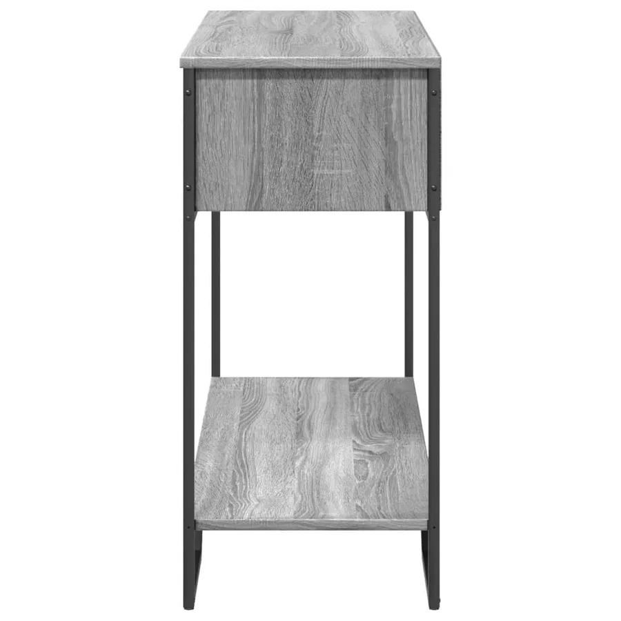 Table console sonoma gris 100x35x74,5 cm bois d'ingénierie - 5