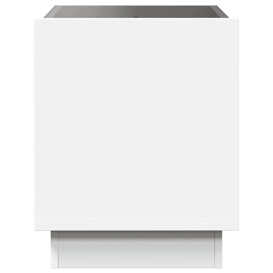 Table de chevet avec LED infini blanc 50x50x50 cm - 7