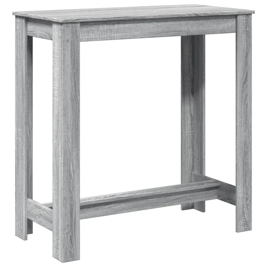 Table de bar sonoma gris 102x50x103,5 cm bois d'ingénierie - 5