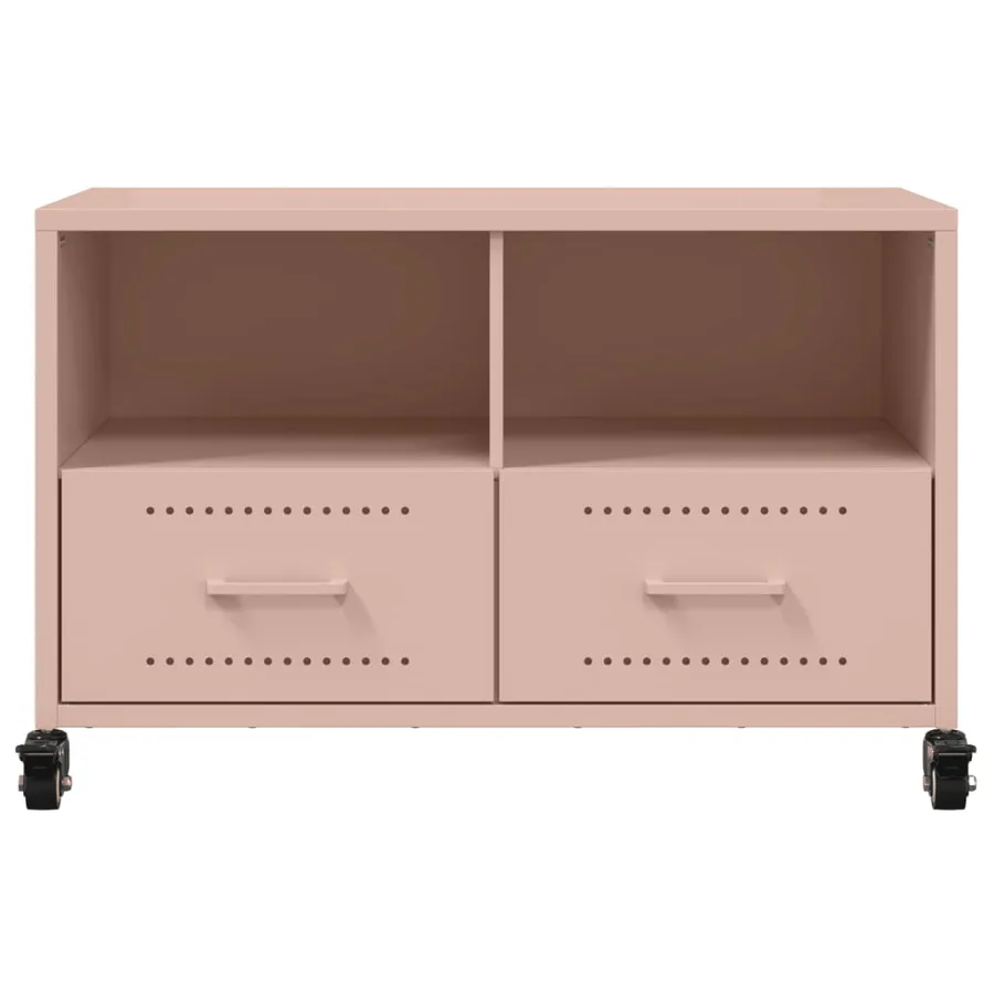 Meuble TV rose 68x39x43,5 cm acier - 6