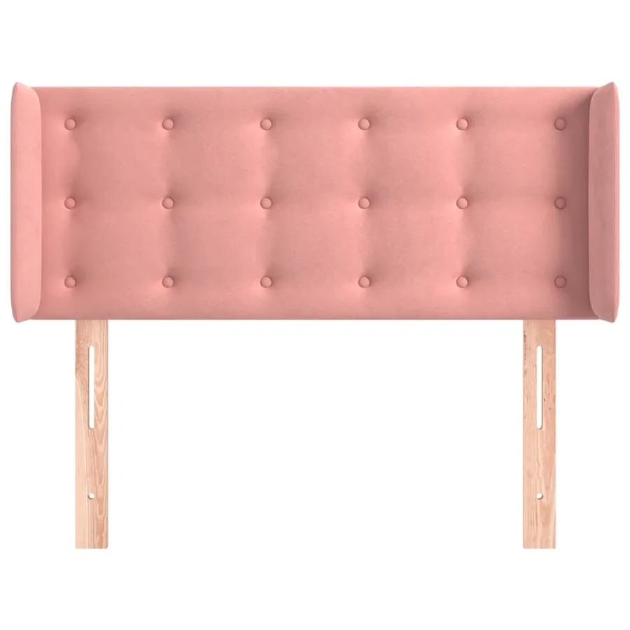 Tête de lit avec oreilles Rose 83x16x78/88 cm Velours - 3
