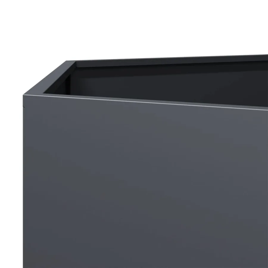 Jardinière anthracite hexagone 46x40x45 cm acier - 7