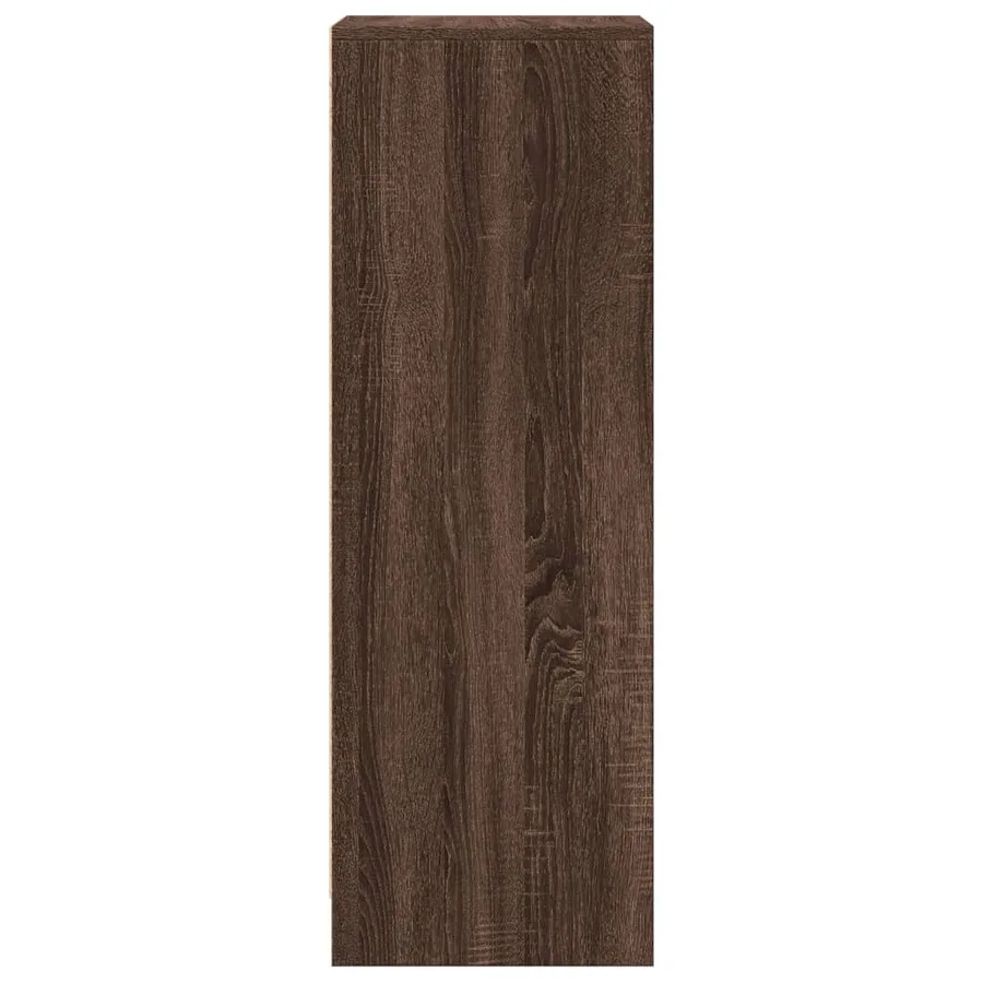 Buffet avec LED chêne marron 42,5x34x100 cm bois d'ingénierie - 8
