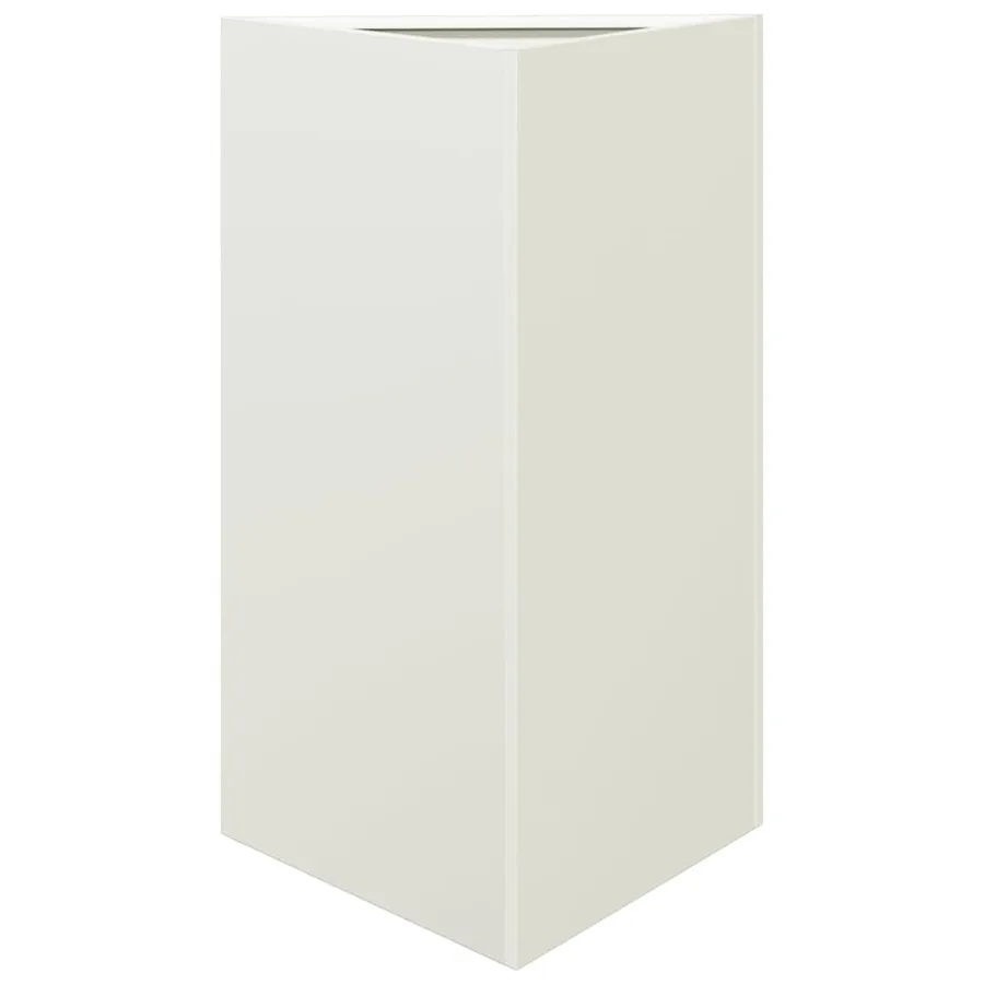 Jardinière blanc triangulaire 50x43x75 cm acier - 2