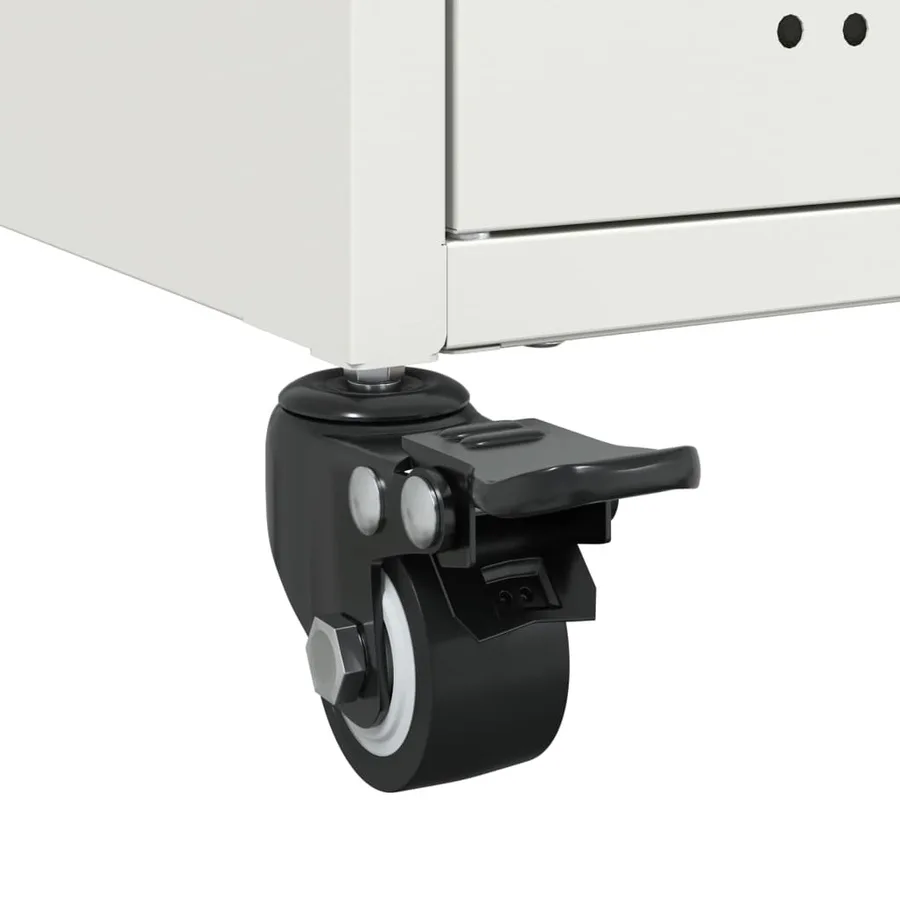 Meuble TV blanc 68x39x43,5 cm acier - 11