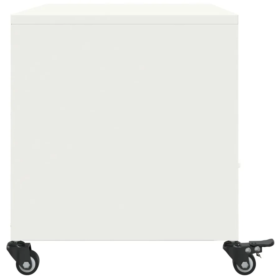 Meuble TV blanc 68x39x43,5 cm acier - 7