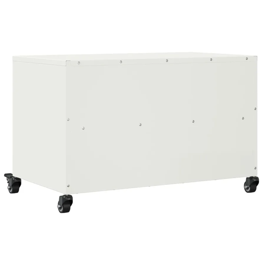 Meuble TV blanc 68x39x43,5 cm acier - 8