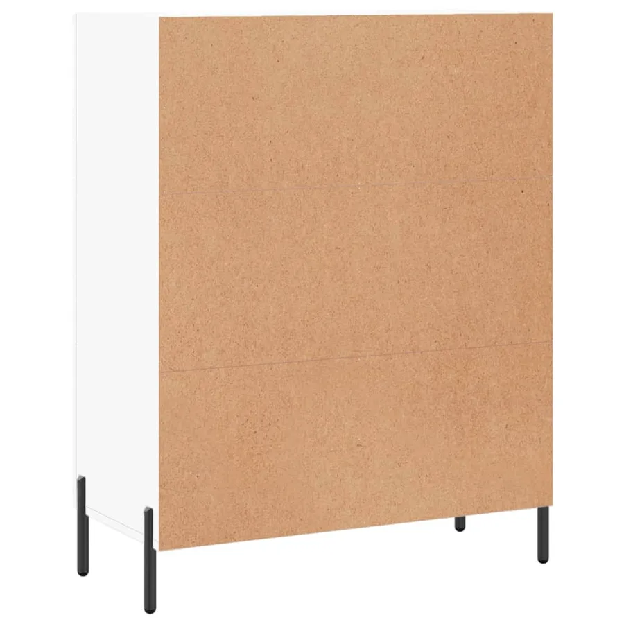 Buffet blanc 69,5x34x90 cm bois d'ingénierie - 8