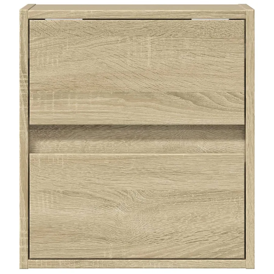 Meubles TV muraux lumières LED 2 pcs chêne sonoma 41x31x45 cm - 6