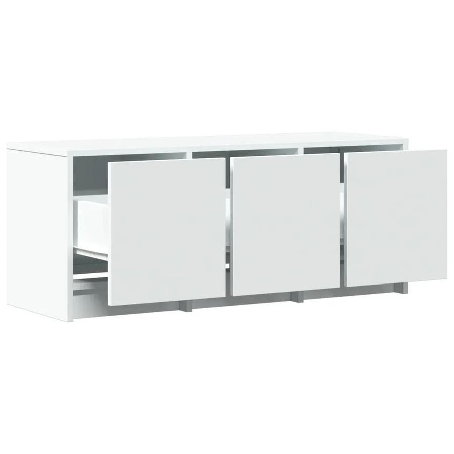 Meuble TV avec LED blanc 97x34x40 cm bois d'ingénierie - 12