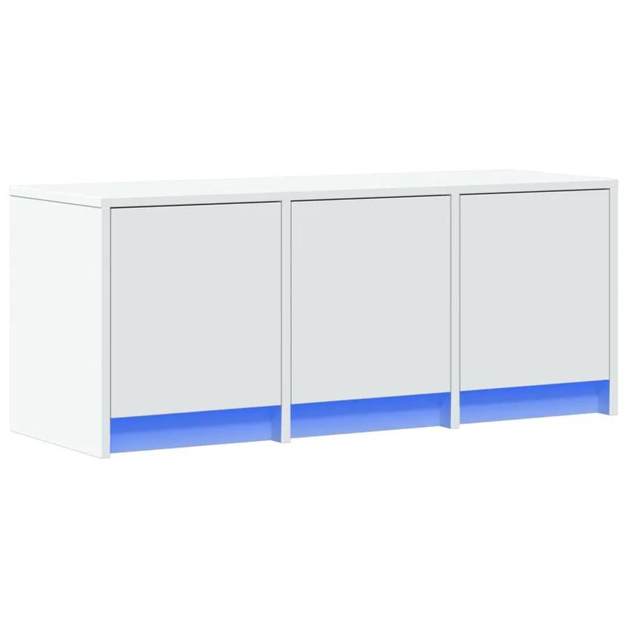 Meuble TV avec LED blanc 97x34x40 cm bois d'ingénierie - 5