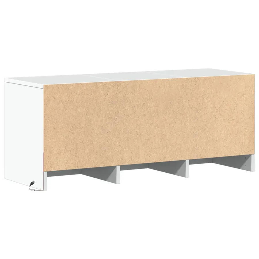 Meuble TV avec LED blanc 97x34x40 cm bois d'ingénierie - 7