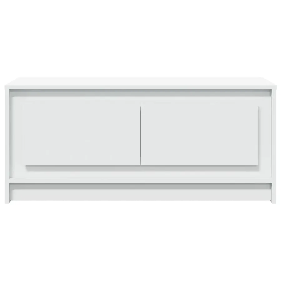 Table basse avec lumières LED blanc bois d'ingénierie - 6