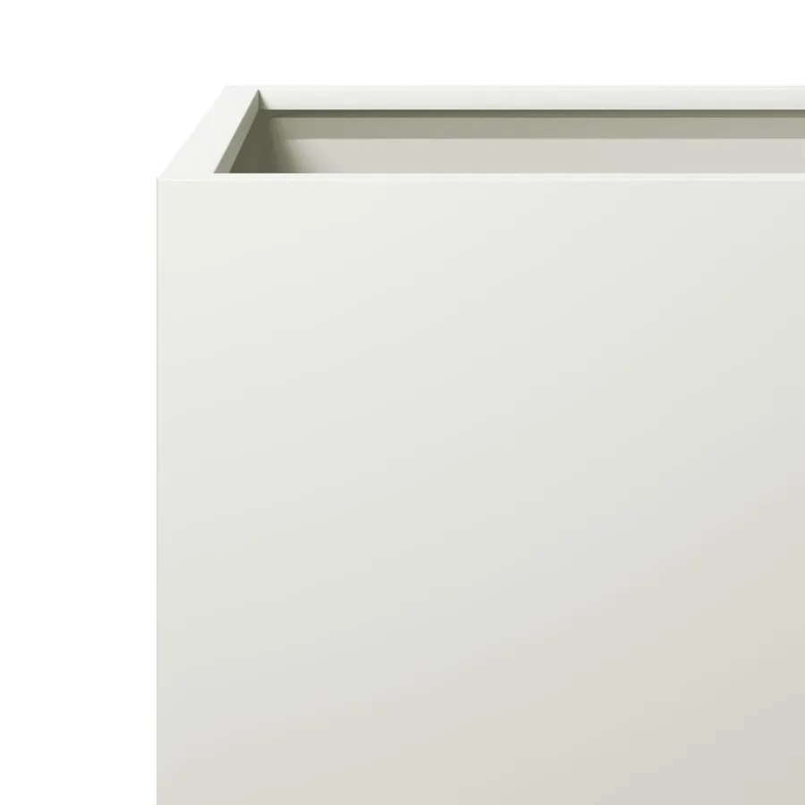 Jardinières 2 pcs blanc 40x40x40 cm acier - 9