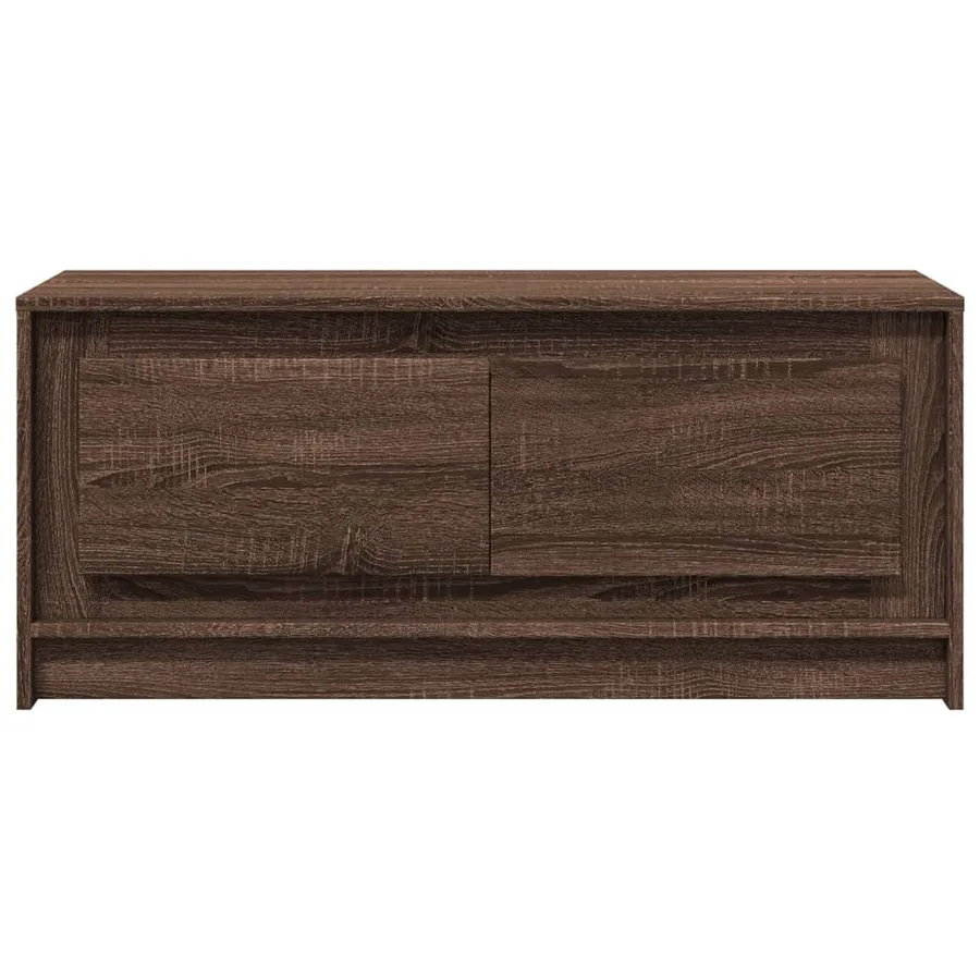 Table basse avec lumières LED chêne marron bois d'ingénierie - 6