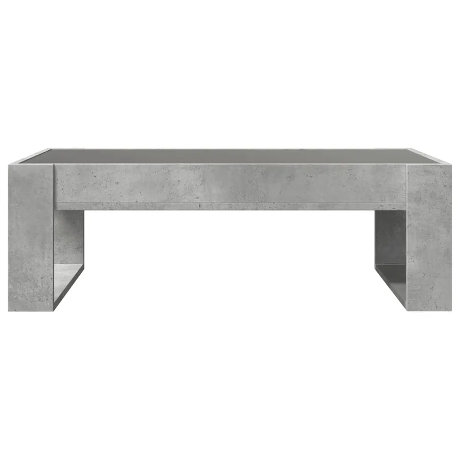 Table basse avec LED infini gris béton 90x53x30 cm - 6