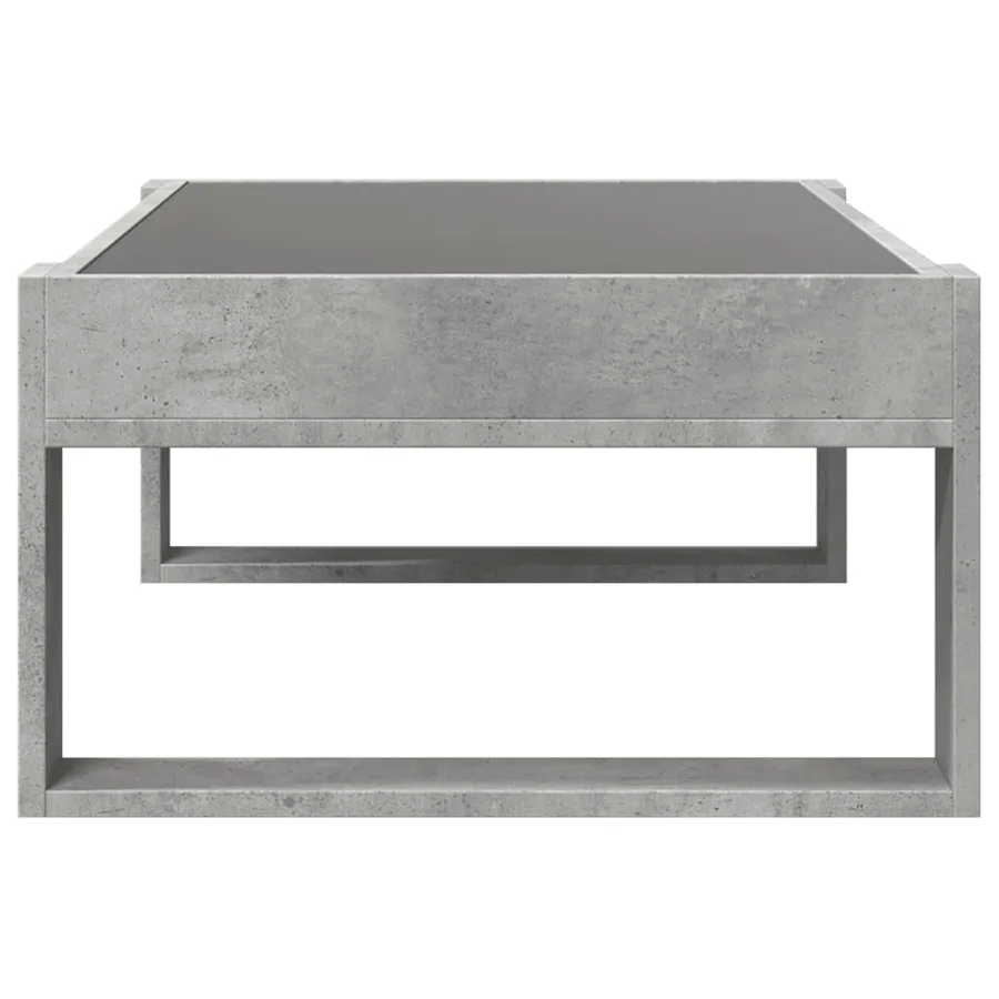 Table basse avec LED infini gris béton 90x53x30 cm - 7