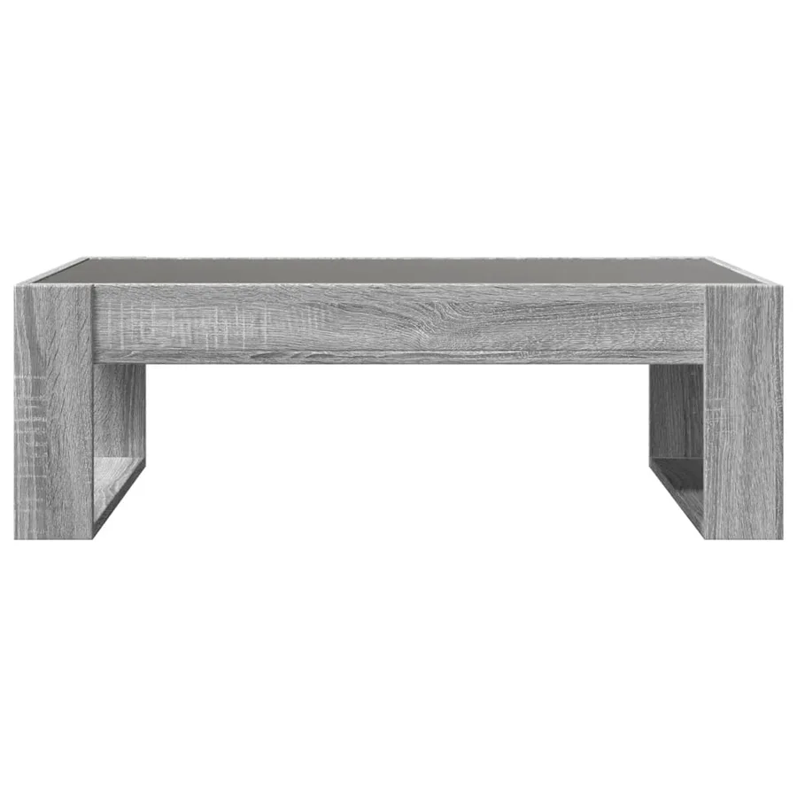 Table basse avec LED infini sonoma gris 90x53x30 cm - 6