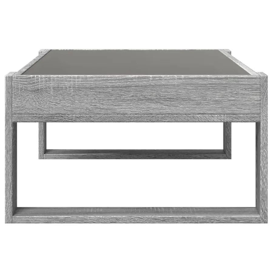 Table basse avec LED infini sonoma gris 90x53x30 cm - 7