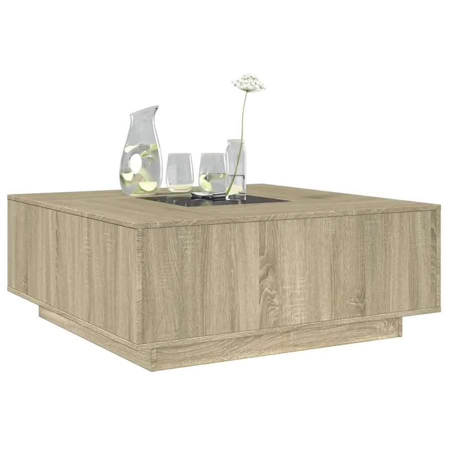 Table basse avec LED infini chêne sonoma 100x100x40 cm - 5