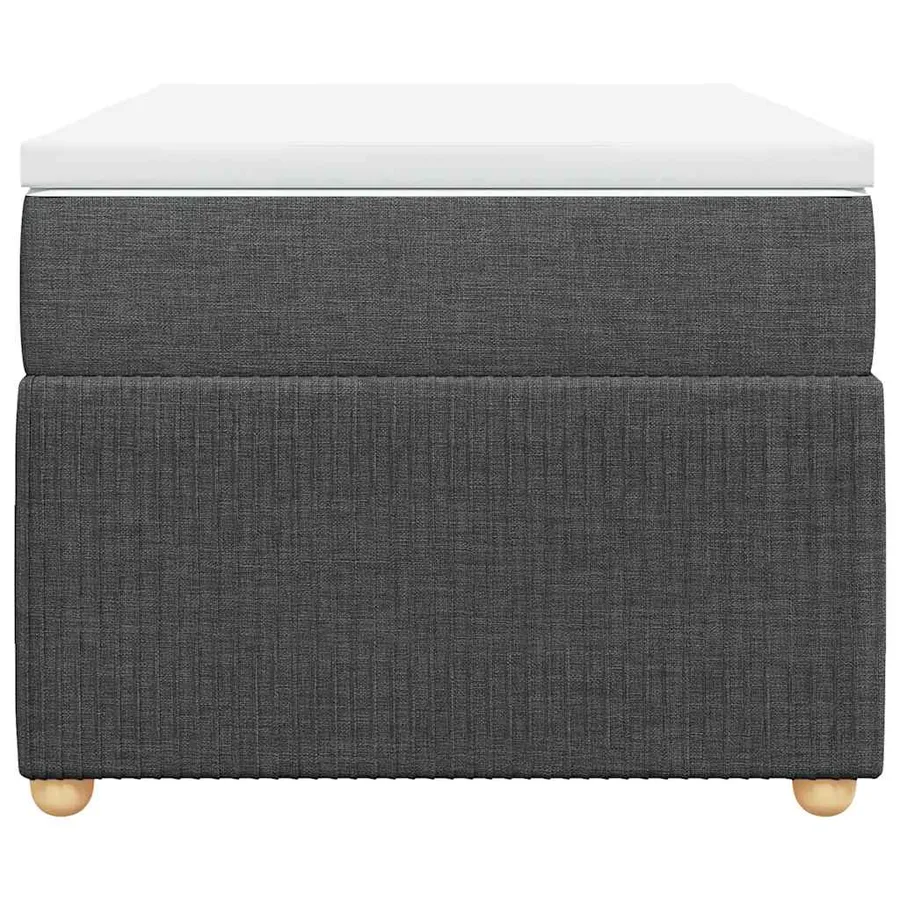 Sommier à lattes de lit avec matelas Gris foncé 80x200 cm Tissu - 4