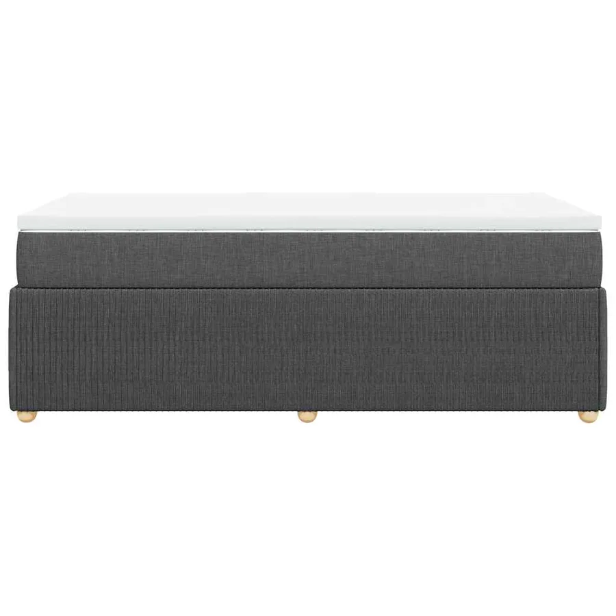 Sommier à lattes de lit avec matelas Gris foncé 80x200 cm Tissu - 5