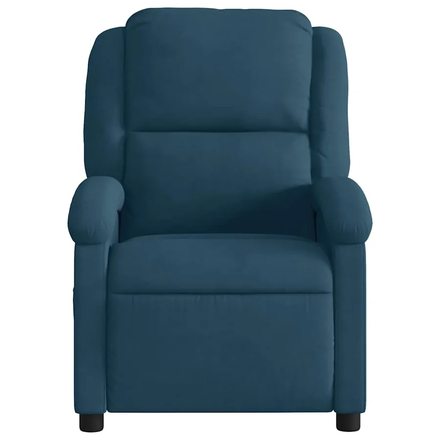 Fauteuil inclinable électrique bleu velours - 6