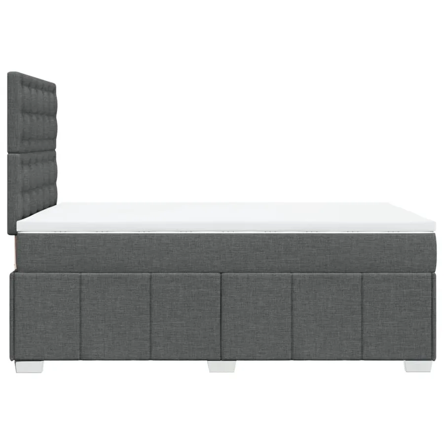 Sommier à lattes de lit avec matelas Gris foncé 120x200cm Tissu - 5