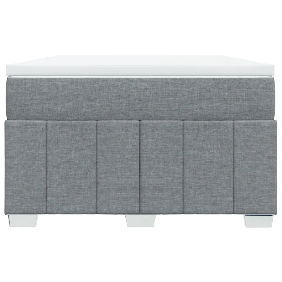 Sommier à lattes de lit avec matelas Gris clair 120x200cm Tissu - 4