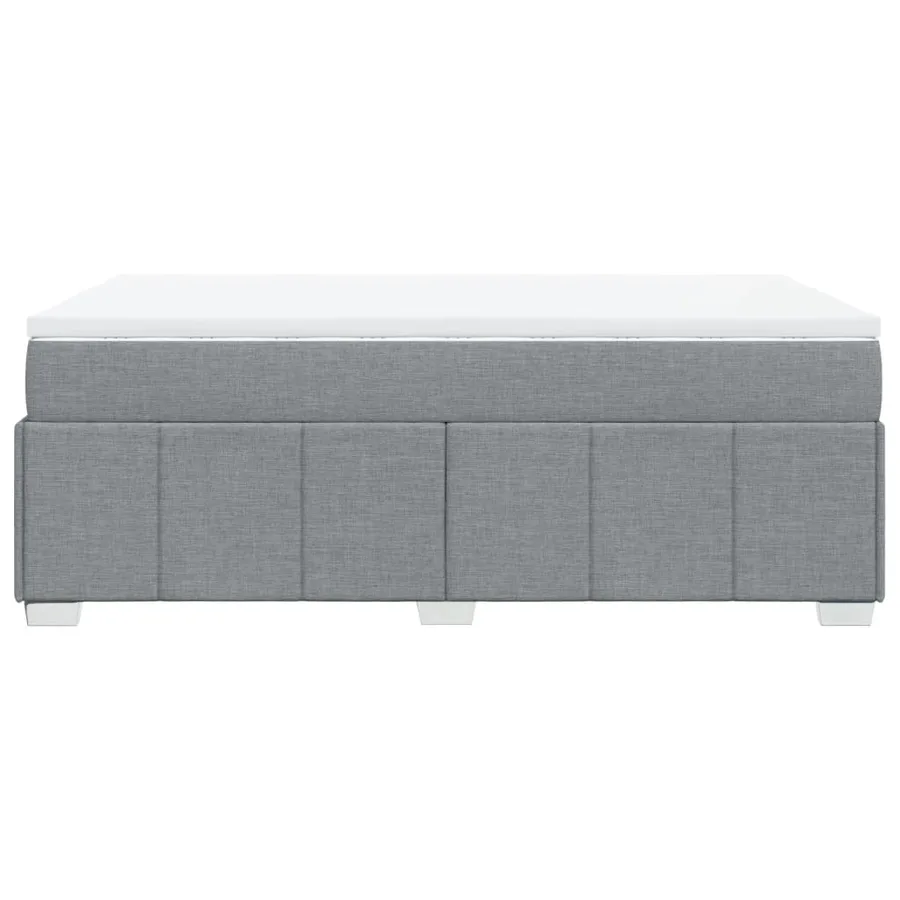 Sommier à lattes de lit avec matelas Gris clair 120x200cm Tissu - 8