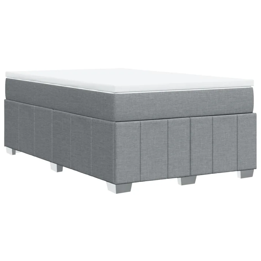 Sommier à lattes de lit avec matelas Gris clair 120x200cm Tissu - 9