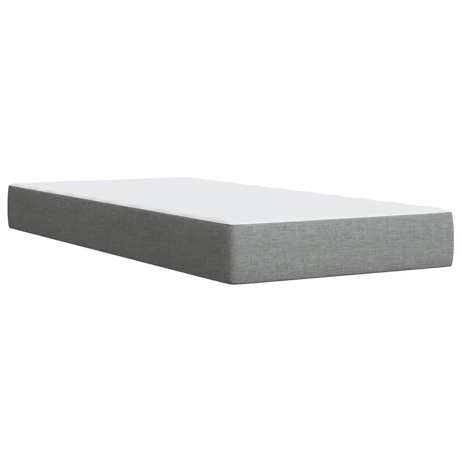 Sommier à lattes de lit avec matelas gris clair 80x200 cm tissu - 11