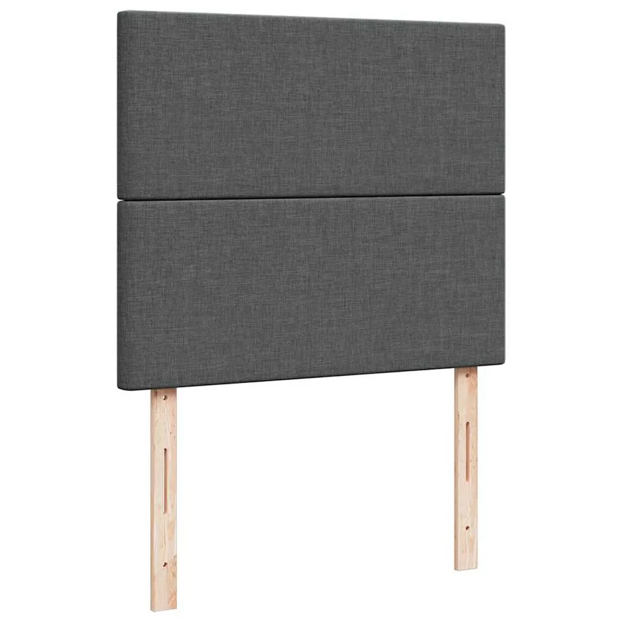 Sommier à lattes de lit avec matelas gris foncé 120x190cm tissu - 7