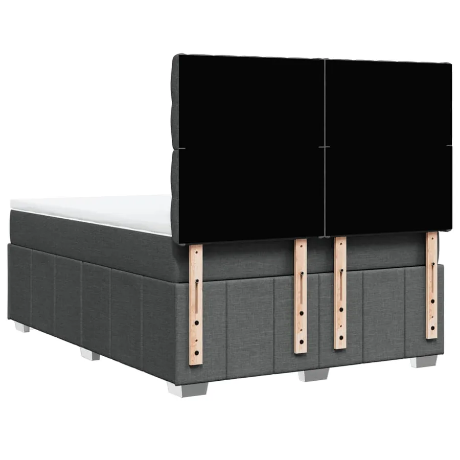 Sommier à lattes de lit avec matelas Gris foncé 160x200cm Tissu - 8