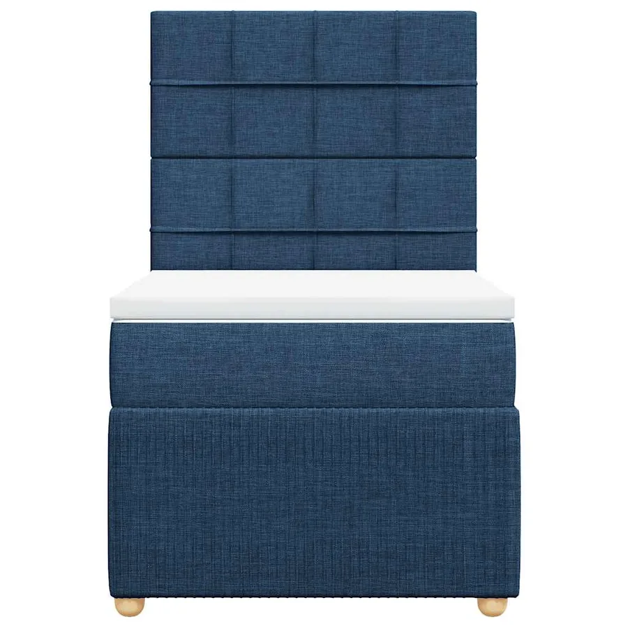 Sommier à lattes de lit avec matelas Bleu 90x200 cm Tissu - 6
