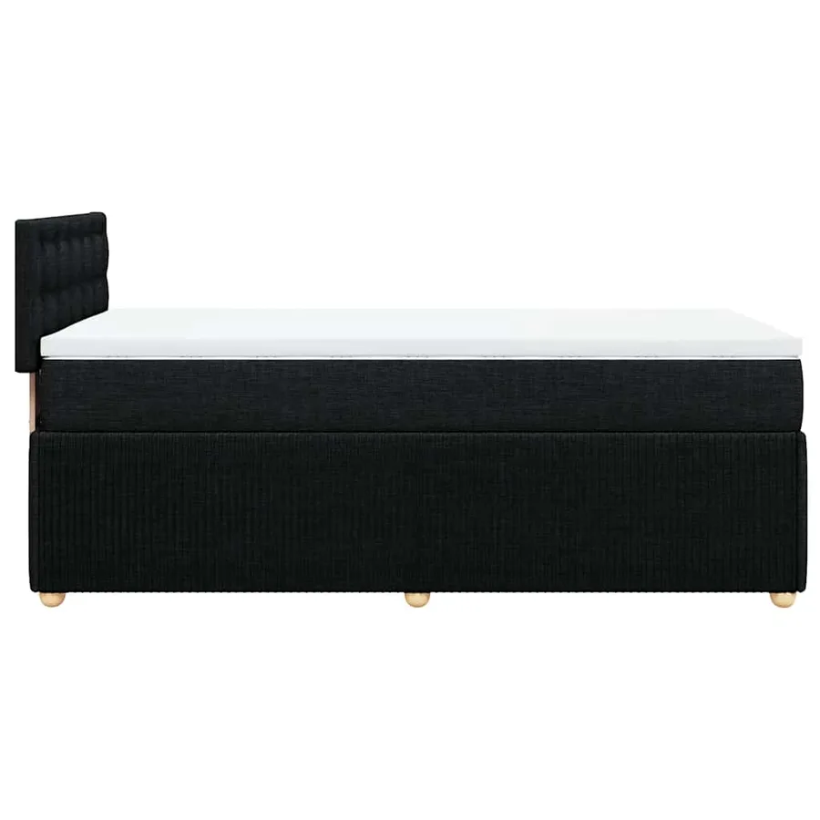 Sommier à lattes de lit avec matelas Noir 90x200 cm Tissu - 7