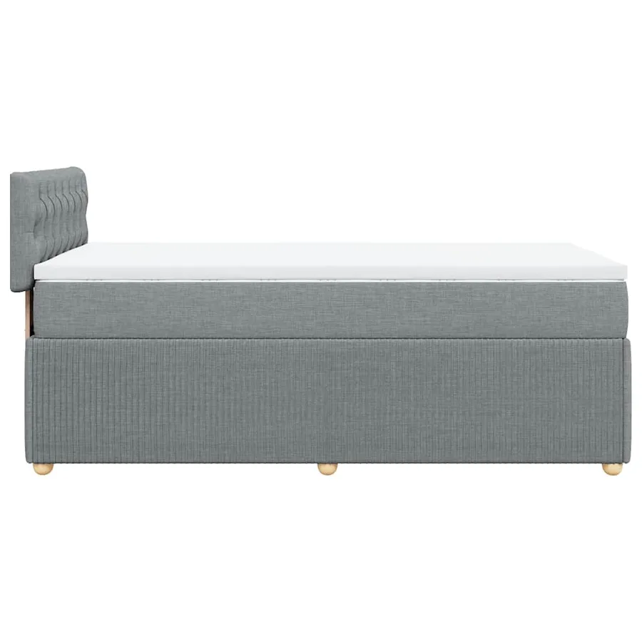 Sommier à lattes de lit avec matelas Gris clair 100x200cm Tissu - 7