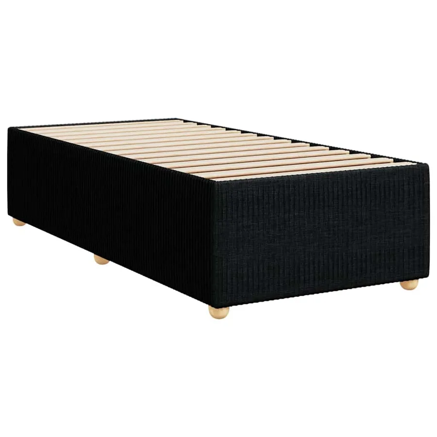 Sommier à lattes de lit avec matelas Noir 90x200 cm Tissu - 10