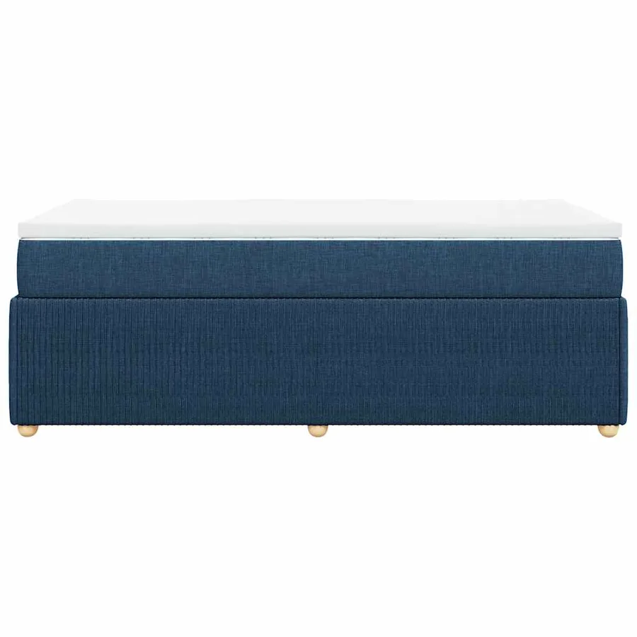 Sommier à lattes de lit avec matelas Bleu 90x200 cm Tissu - 5