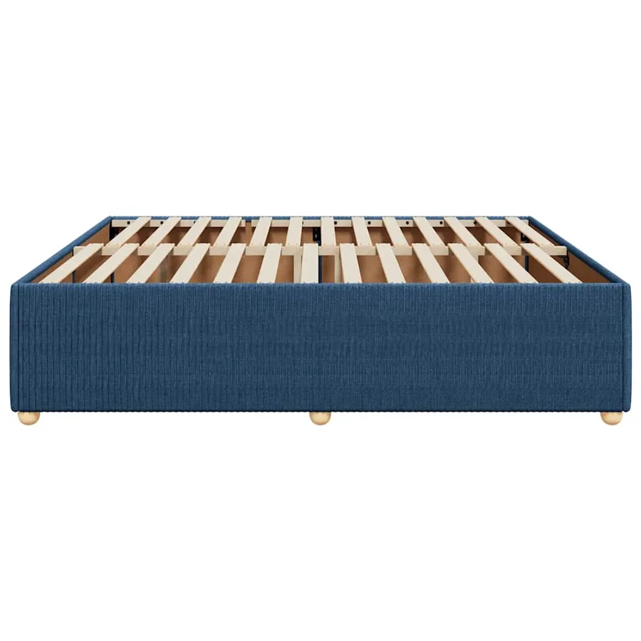 Cadre de lit sans matelas bleu 180x200 cm tissu - 5