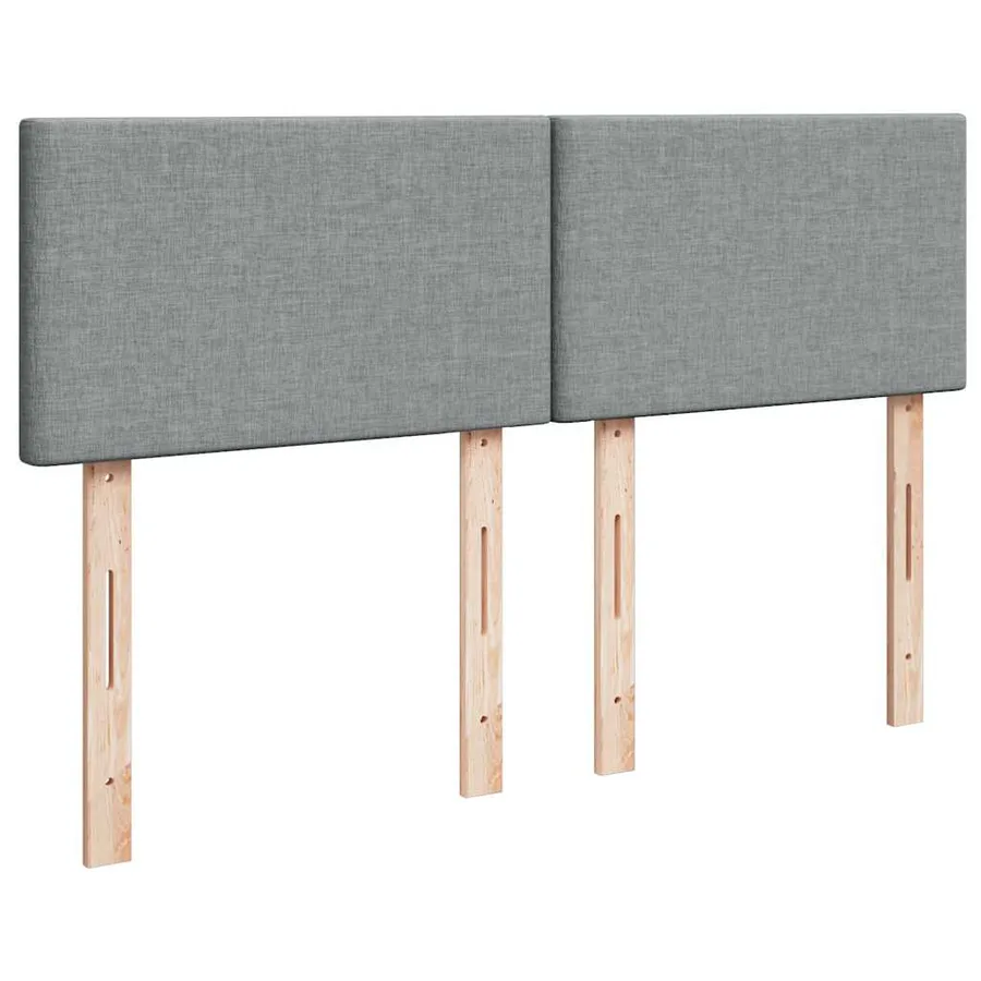 Sommier à lattes de lit avec matelas Gris clair 140x200cm Tissu - 7