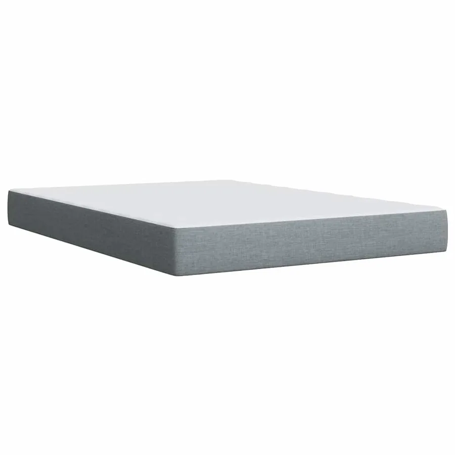 Sommier à lattes de lit avec matelas Gris clair 140x200cm Tissu - 8