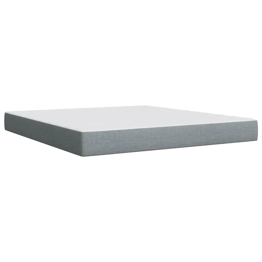 Sommier à lattes de lit avec matelas Gris clair 180x200cm Tissu - 9